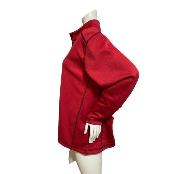 Pebble Beach Performance Red With Black Accent Stitching 1/4 Zip Pullover Size M - Picture 2 of 5